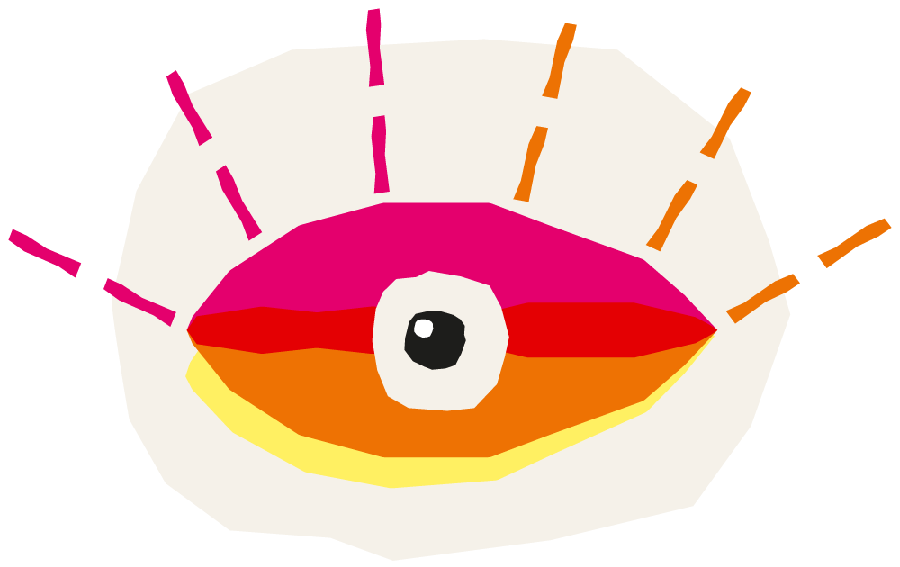 Zeg JA oog oranje magenta RGB Zeg JA oog oranje magenta RGB