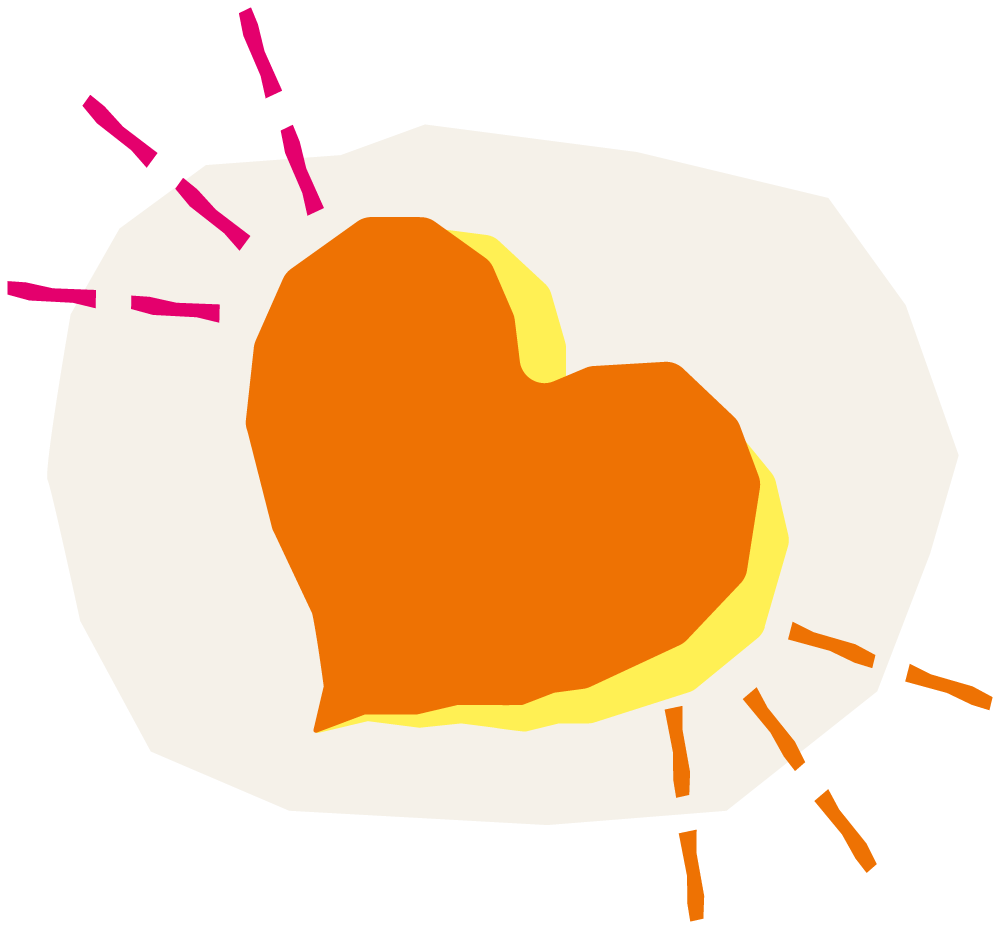Zeg JA oranje roze hart RGB Zeg JA oranje roze hart RGB